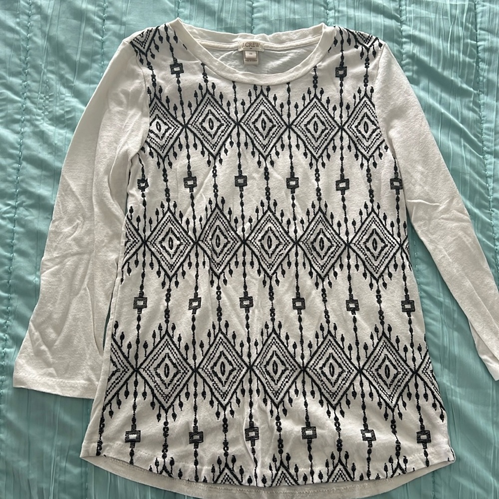 J. Crew 3/4 Sleeve Cotton Top